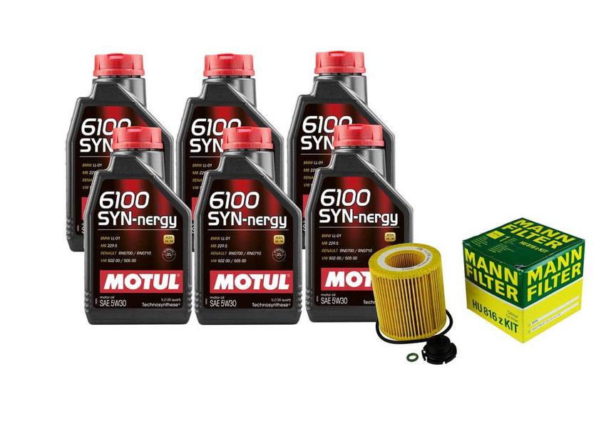 BMW Engine Oil Change Kit - Motul 11427953125 (5W30) (SYN-NERGY 6100)